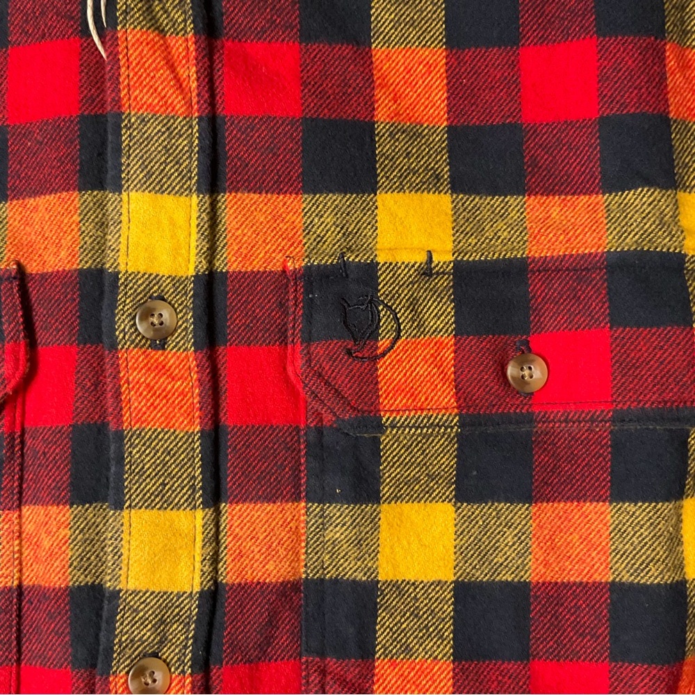 NWT Fjallraven Heavy Flannel Button Down Shirt Mens size Large Slim - Picture 5 of 10